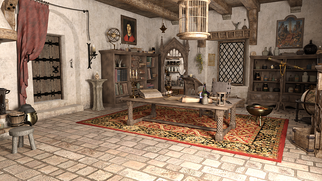 středověká místnost
